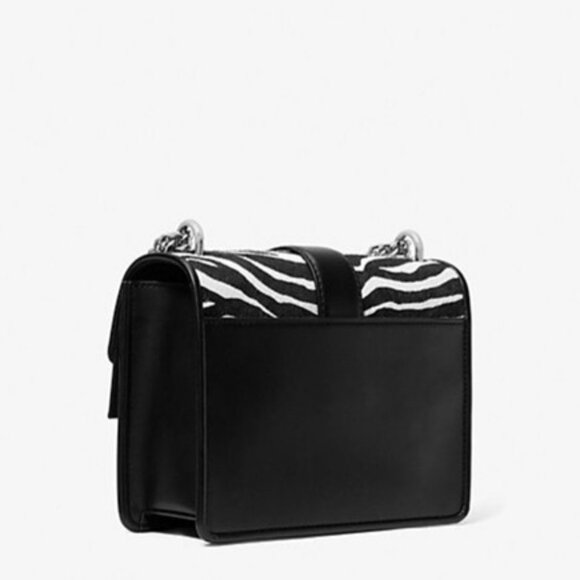 Michael Kors Greenwich Small Zebra Print Calf Hair Crossbody Bag NWT - Picture 4 of 7